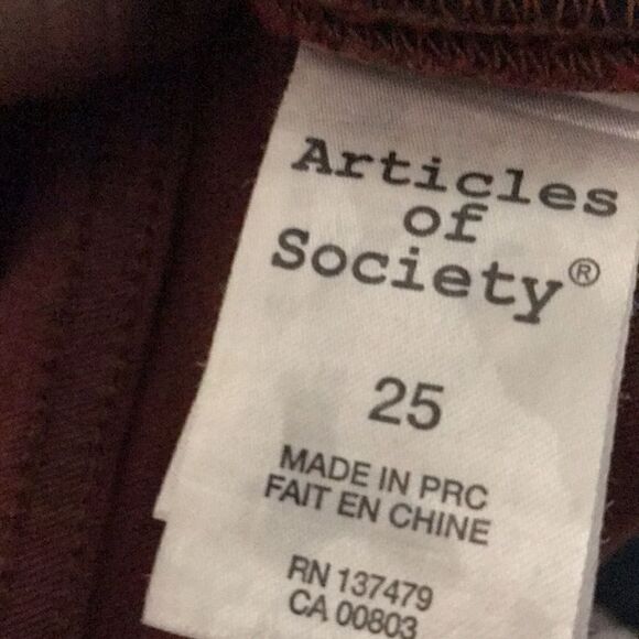 Articles of Society NWT Rustic Orange Ankle Skinny Jeans Size 25 - Picture 8 of 9